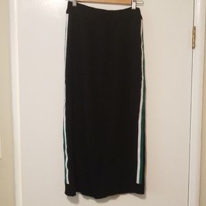 ASOS Knitted Midi Skirt with Sports Tipping